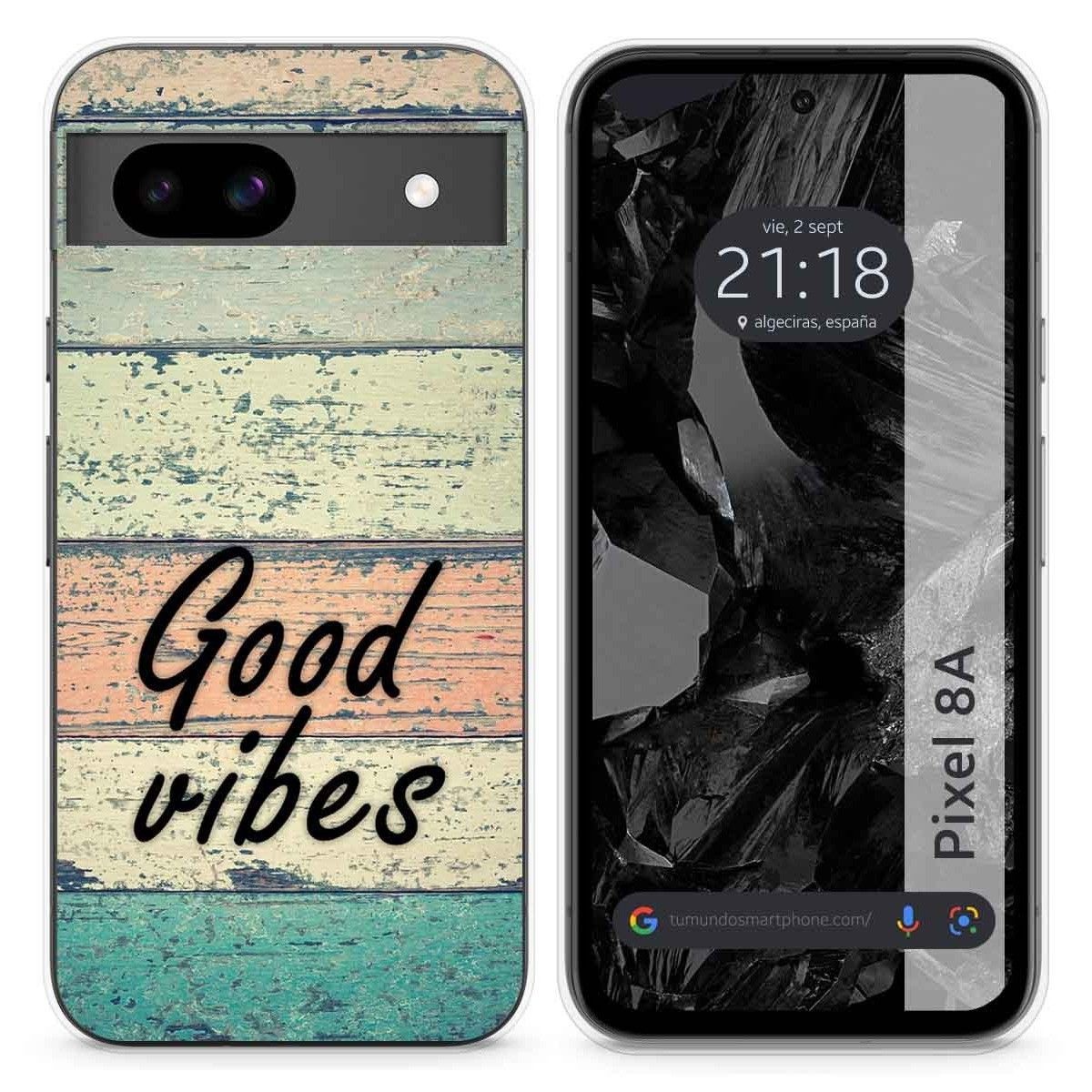 Funda Silicona para Google Pixel 8a 5G diseño Madera 01 Dibujos