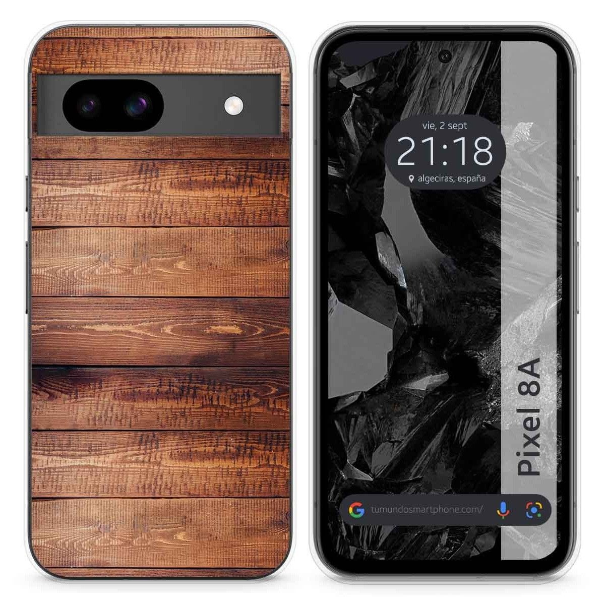 Funda Silicona para Google Pixel 8a 5G diseño Madera 02 Dibujos