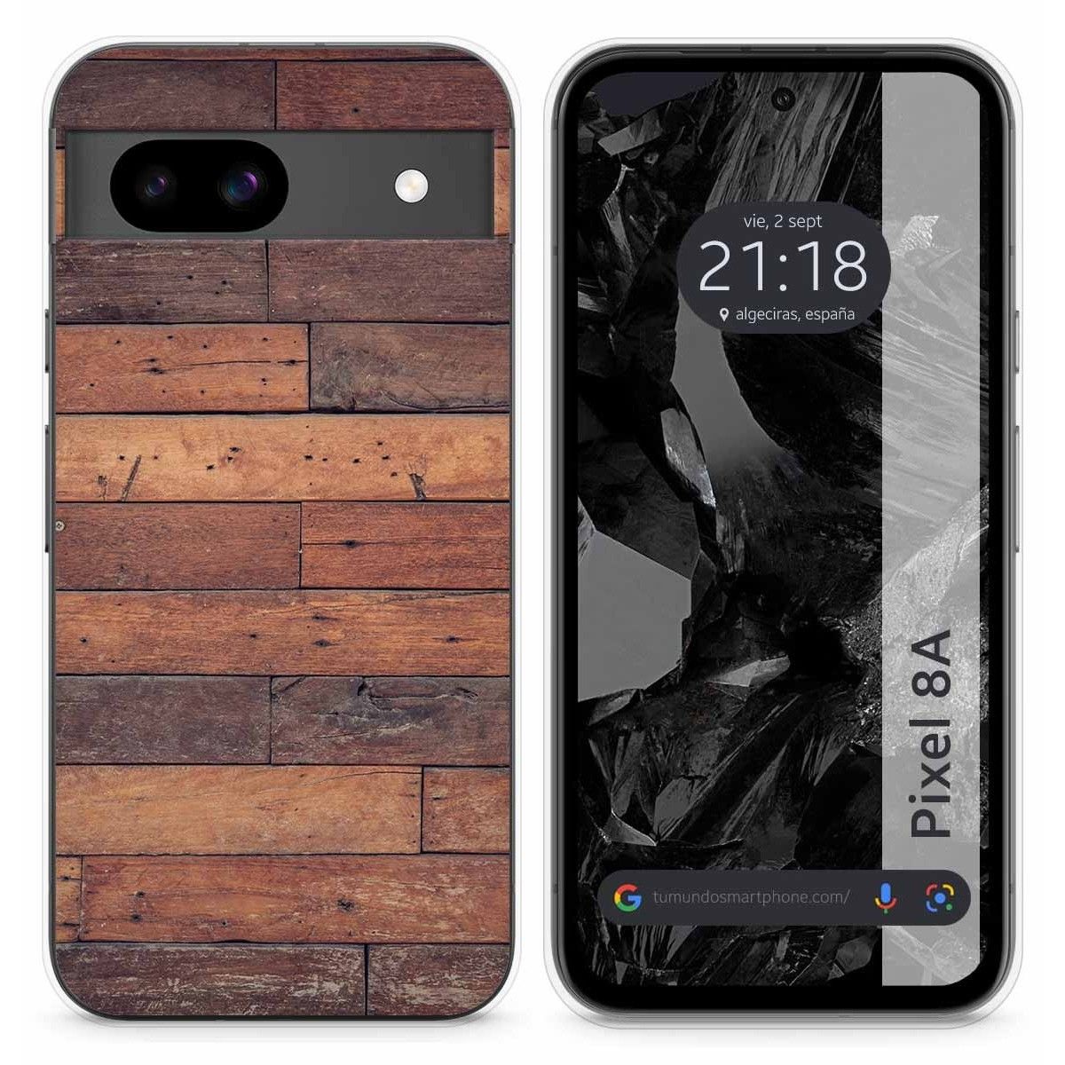 Funda Silicona para Google Pixel 8a 5G diseño Madera 03 Dibujos