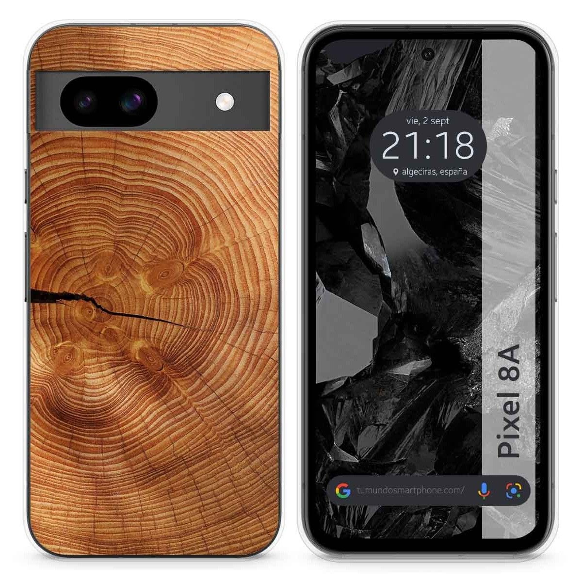 Funda Silicona para Google Pixel 8a 5G diseño Madera 04 Dibujos