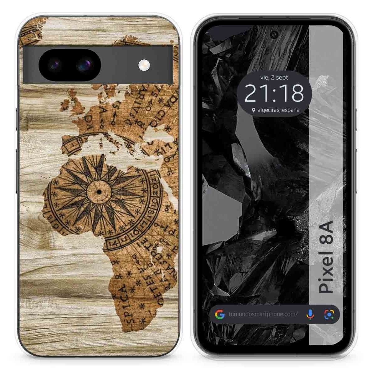 Funda Silicona para Google Pixel 8a 5G diseño Madera 07 Dibujos
