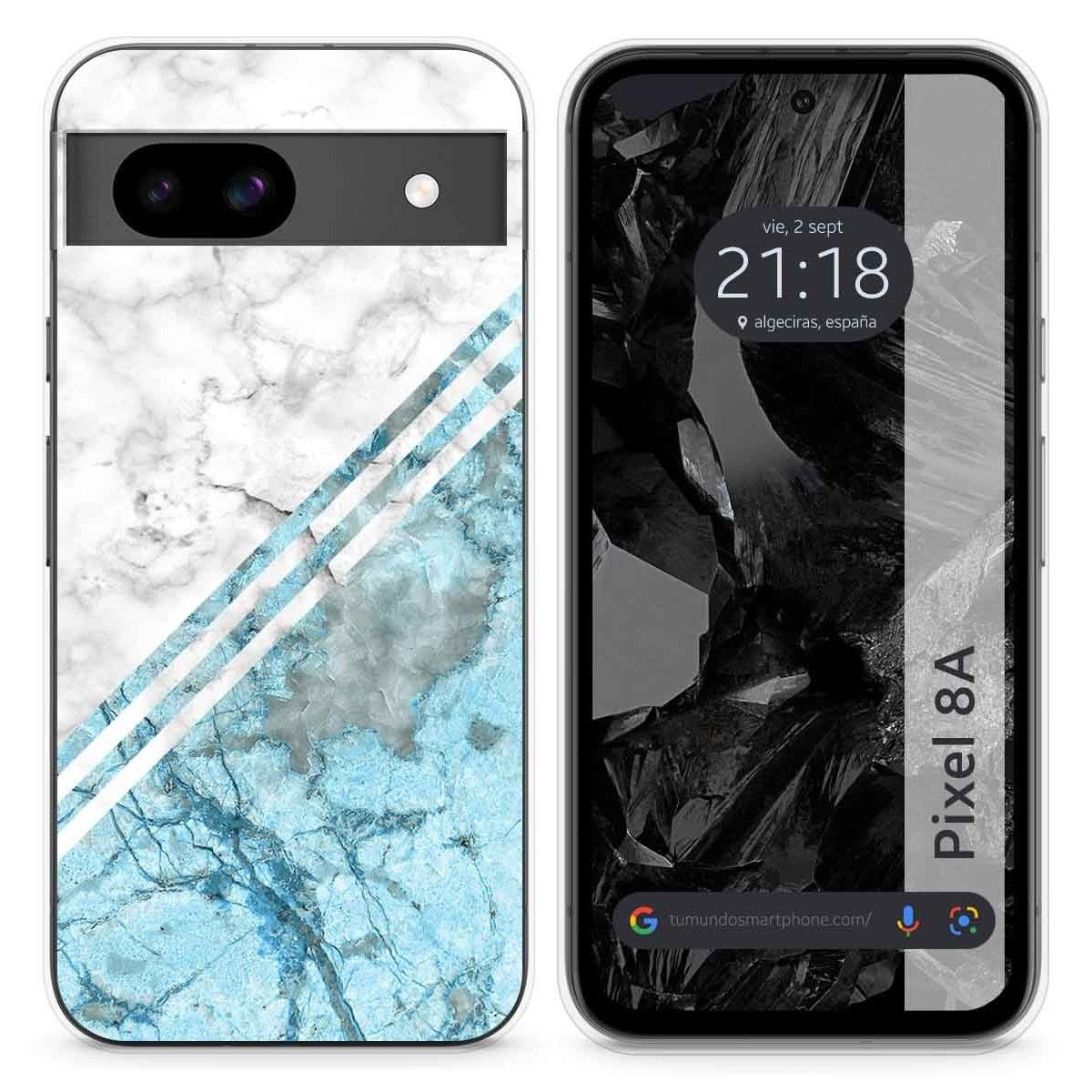 Funda Silicona para Google Pixel 8a 5G diseño Mármol 02 Dibujos