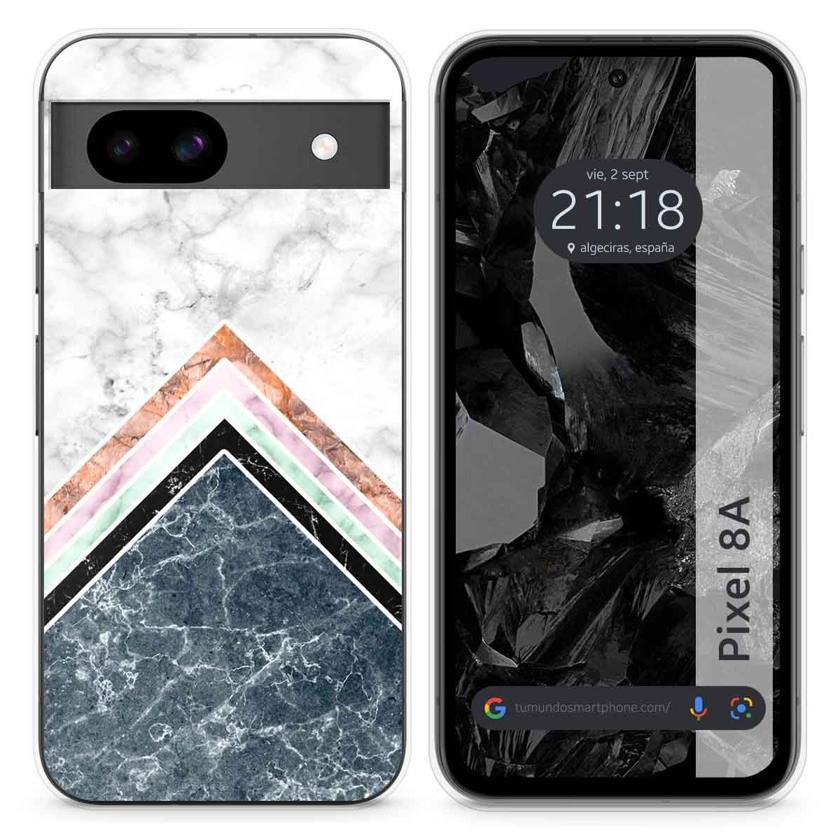 Funda Silicona para Google Pixel 8a 5G diseño Mármol 05 Dibujos