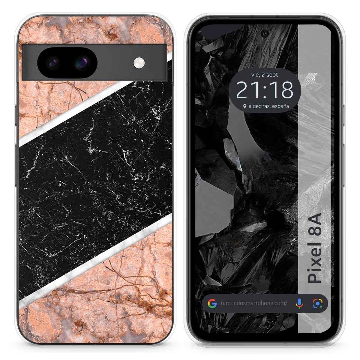 Funda Silicona para Google Pixel 8a 5G diseño Mármol 07 Dibujos