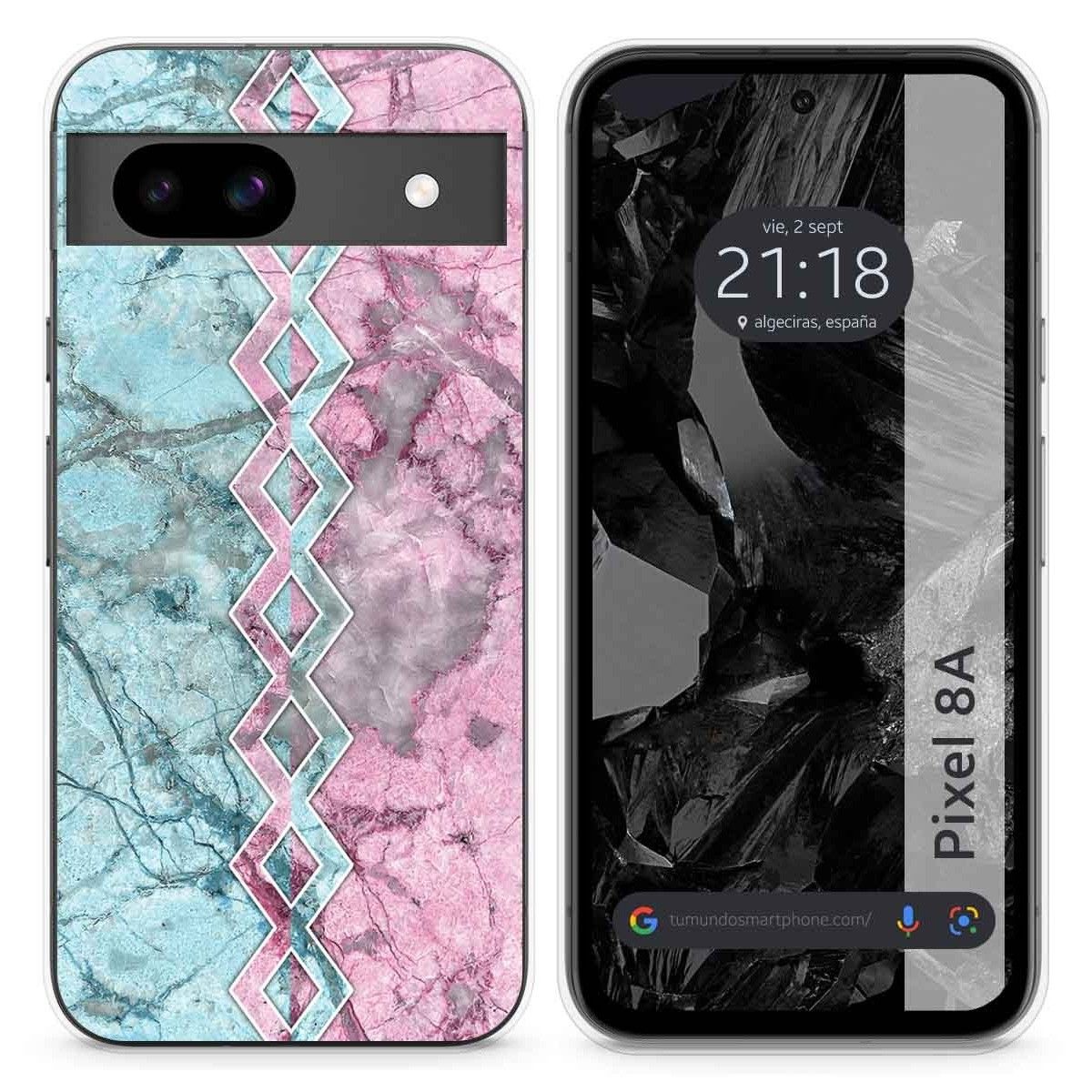 Funda Silicona para Google Pixel 8a 5G diseño Mármol 08 Dibujos