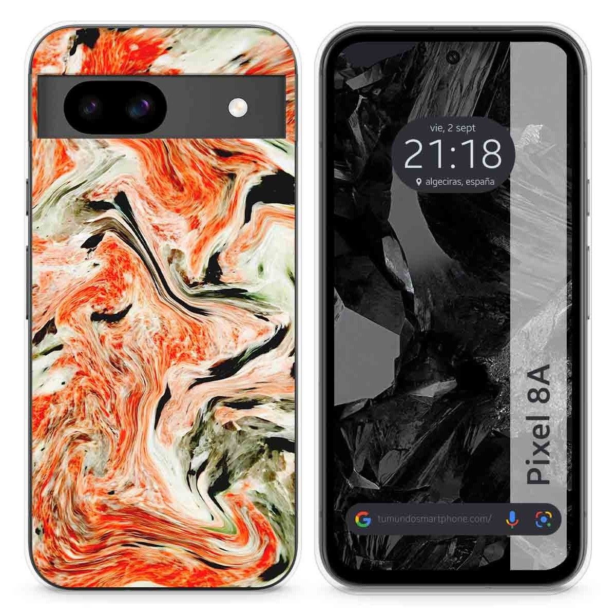 Funda Silicona para Google Pixel 8a 5G diseño Mármol 12 Dibujos