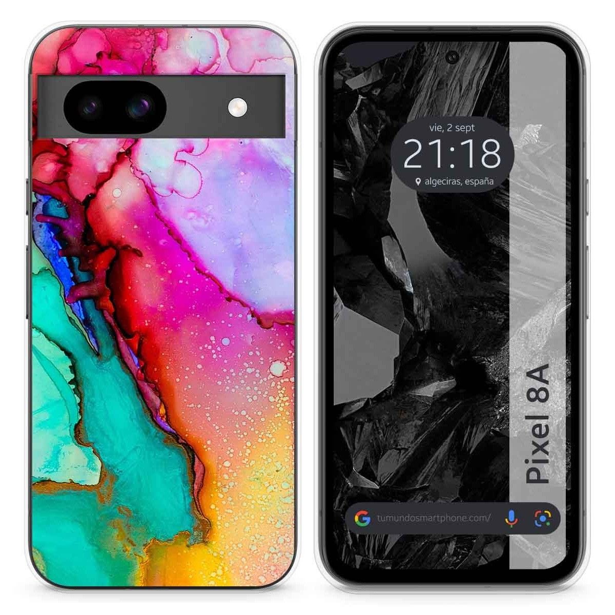 Funda Silicona para Google Pixel 8a 5G diseño Mármol 15 Dibujos