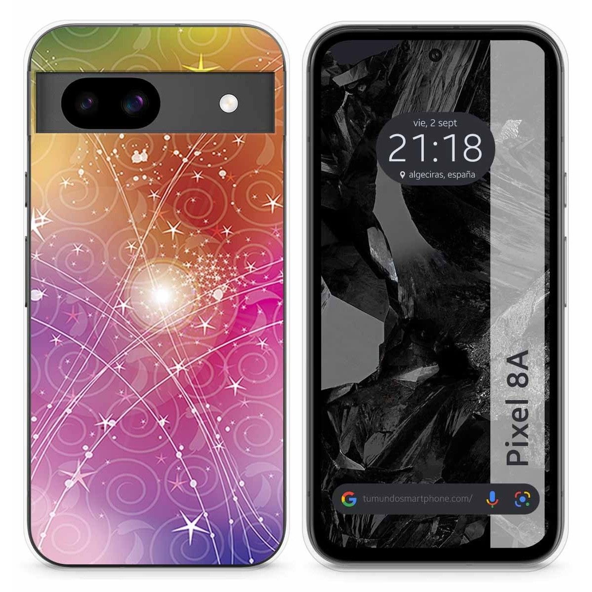 Funda Silicona para Google Pixel 8a 5G diseño Abstracto Dibujos