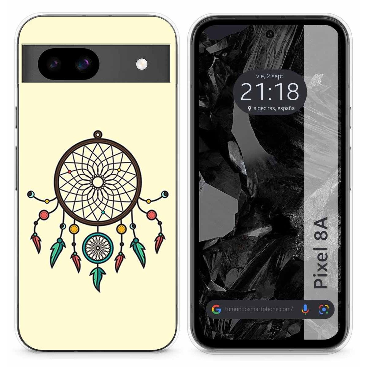Funda Silicona para Google Pixel 8a 5G diseño Atrapasueños Dibujos