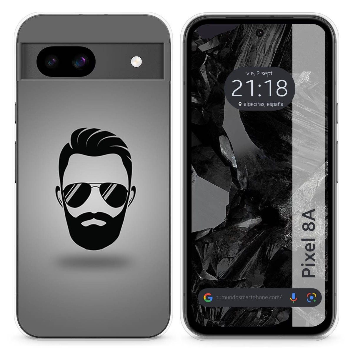 Funda Silicona para Google Pixel 8a 5G diseño Barba Dibujos