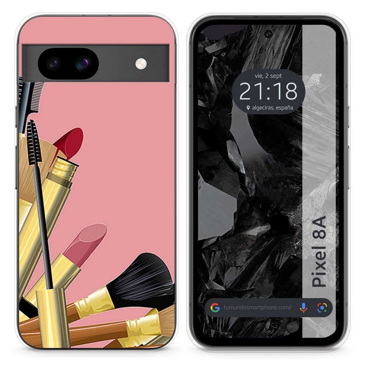 Funda Silicona para Google Pixel 8a 5G diseño Brochas Dibujos
