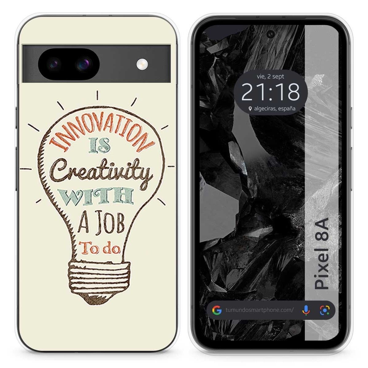 Funda Silicona para Google Pixel 8a 5G diseño Creativity Dibujos