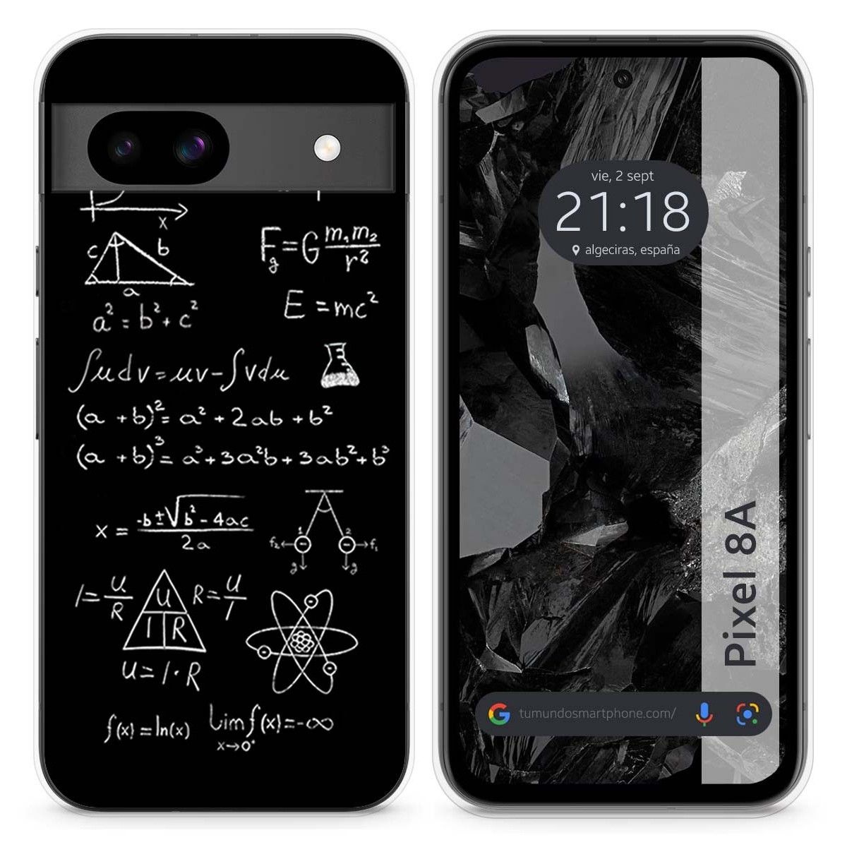 Funda Silicona para Google Pixel 8a 5G diseño Formulas Dibujos