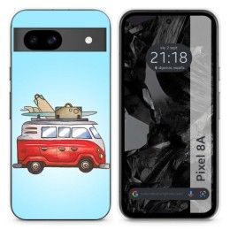 Funda Silicona para Google Pixel 8a 5G diseño Furgoneta Dibujos