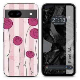 Funda Silicona para Google Pixel 8a 5G diseño Flores Vintage Dibujos