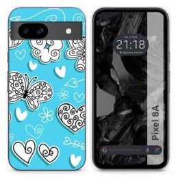Funda Silicona para Google Pixel 8a 5G diseño Mariposas Dibujos