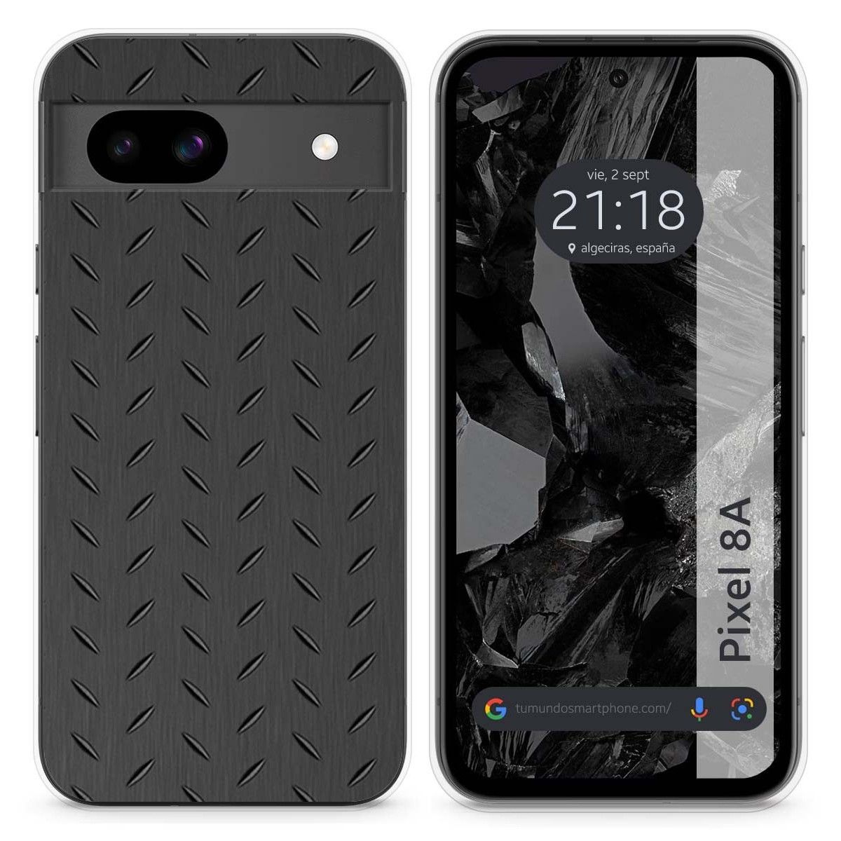 Funda Silicona para Google Pixel 8a 5G diseño Metal Dibujos