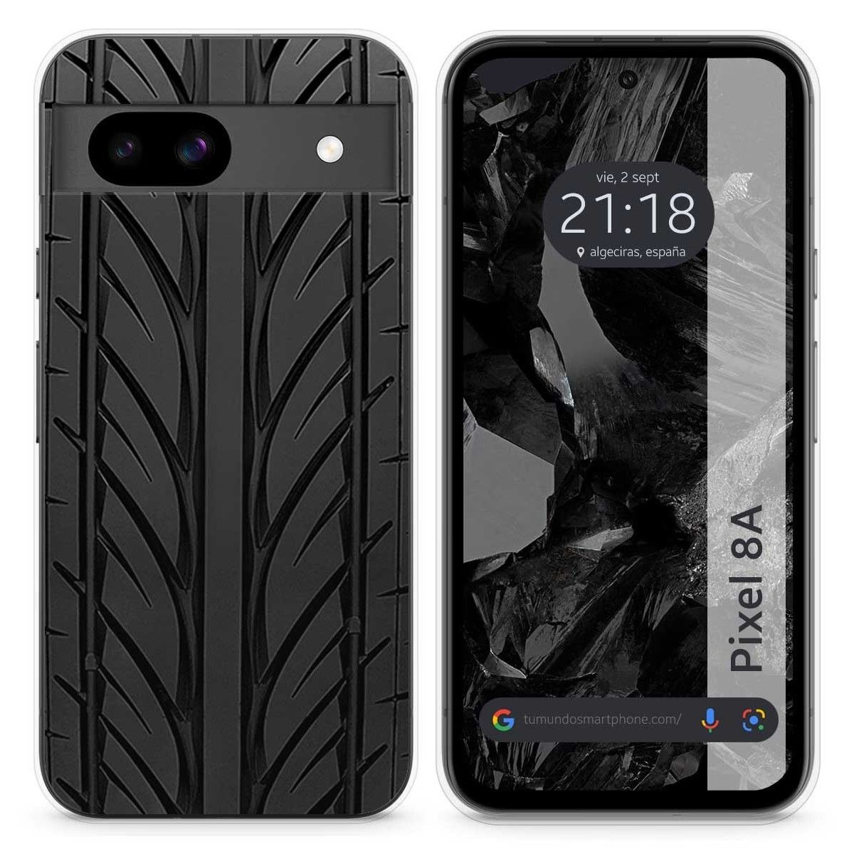 Funda Silicona para Google Pixel 8a 5G diseño Neumatico Dibujos