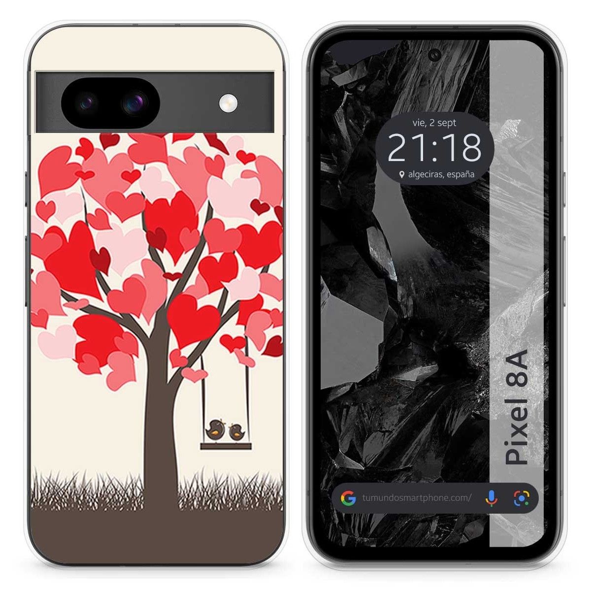 Funda Silicona para Google Pixel 8a 5G diseño Pajaritos Dibujos