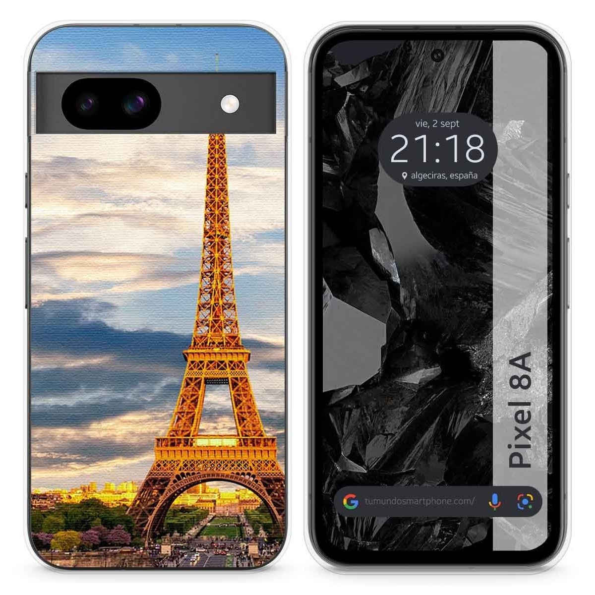 Funda Silicona para Google Pixel 8a 5G diseño Paris Dibujos