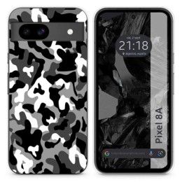 Funda Silicona para Google Pixel 8a 5G diseño Snow Camuflaje Dibujos