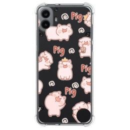 Funda Silicona Antigolpes para Nothing CMF Phone 1 diseño Cerdos Dibujos