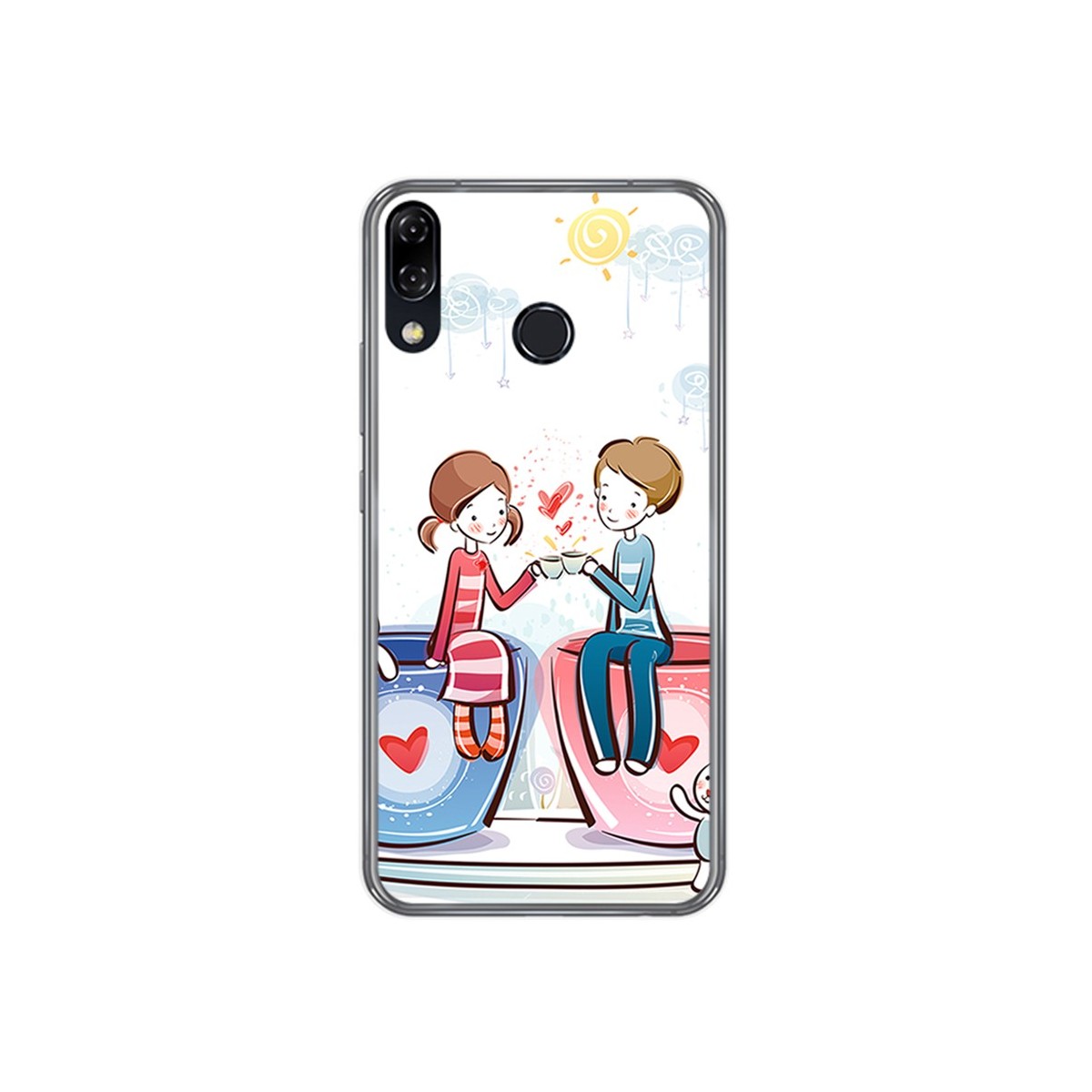 Funda Gel Tpu para Asus Zenfone 5 Ze620Kl Diseño Cafe Dibujos