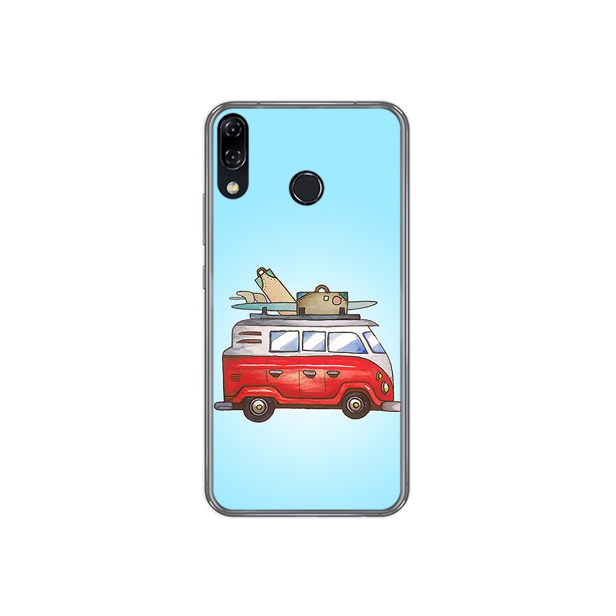 Funda Gel Tpu para Asus Zenfone 5 Ze620Kl Diseño Furgoneta Dibujos