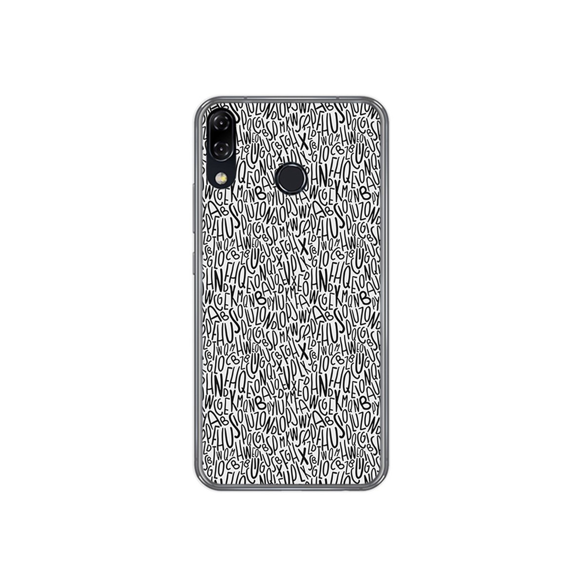 Funda Gel Tpu para Asus Zenfone 5 Ze620Kl Diseño Letras Dibujos