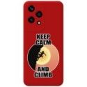 Funda Silicona Líquida Roja para Huawei Honor 200 Lite 5G diseño Mujer Escalada Dibujos
