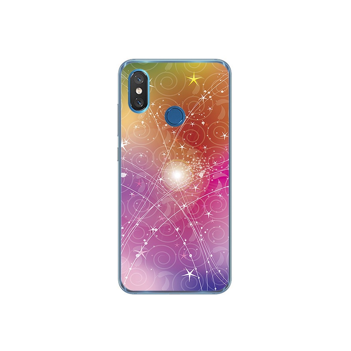 Funda Gel Tpu para Xiaomi Mi 8 Diseño Abstracto Dibujos