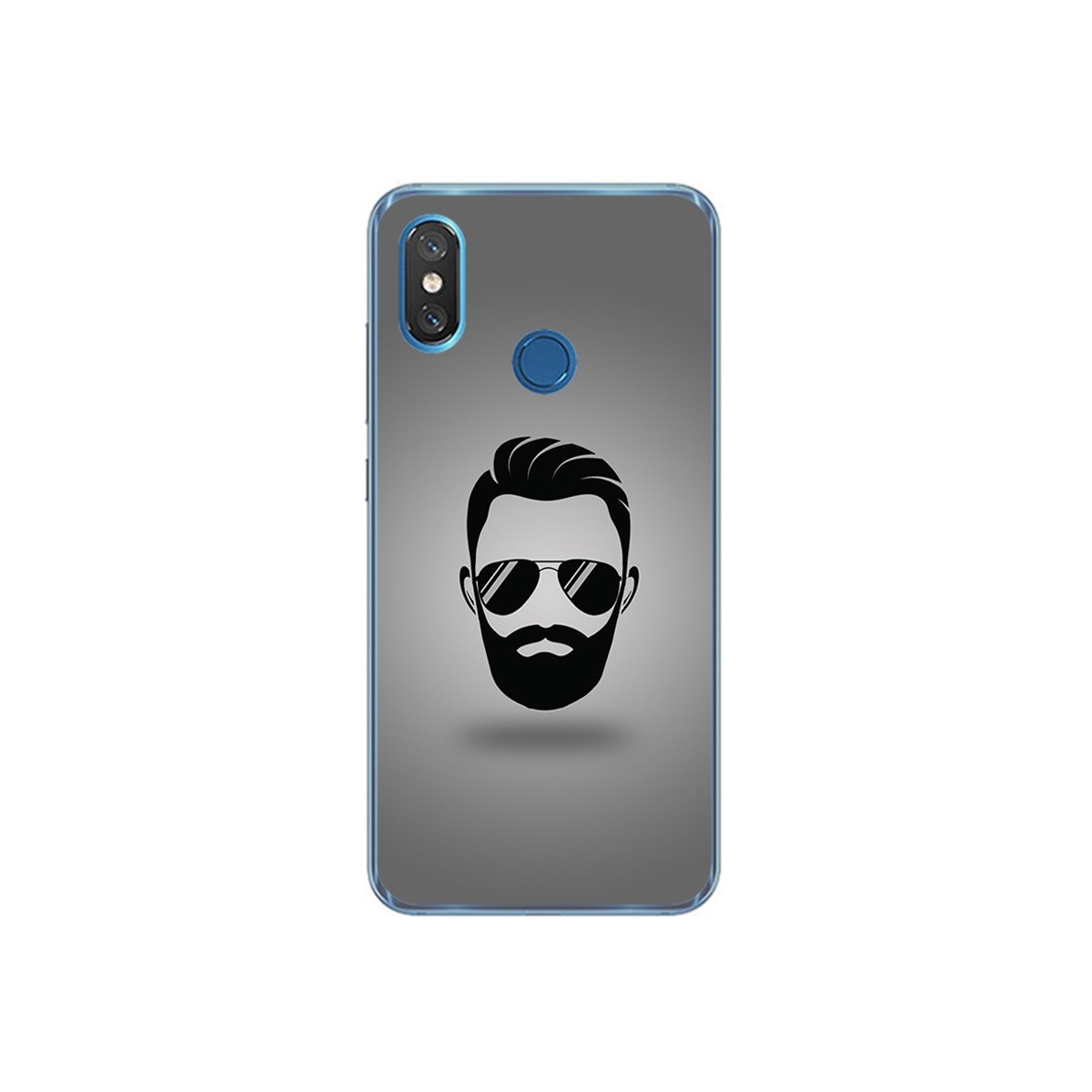 Funda Gel Tpu para Xiaomi Mi 8 Diseño Barba Dibujos