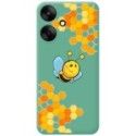 Funda Silicona Líquida Verde para Xiaomi Redmi 13C 5G diseño Abeja Dibujos