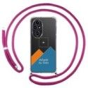 Personaliza tu Funda Colgante Transparente para Huawei Honor 200 Pro 5G con Cordon Rosa Fucsia Dibujo Personalizada