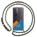 Personaliza tu Funda Colgante Transparente para Oppo Reno 12 5G con Cordon Verde / Dorado Dibujo Personalizada
