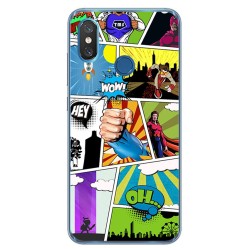 Funda Gel Tpu para Xiaomi Mi 8 Diseño Comic Dibujos