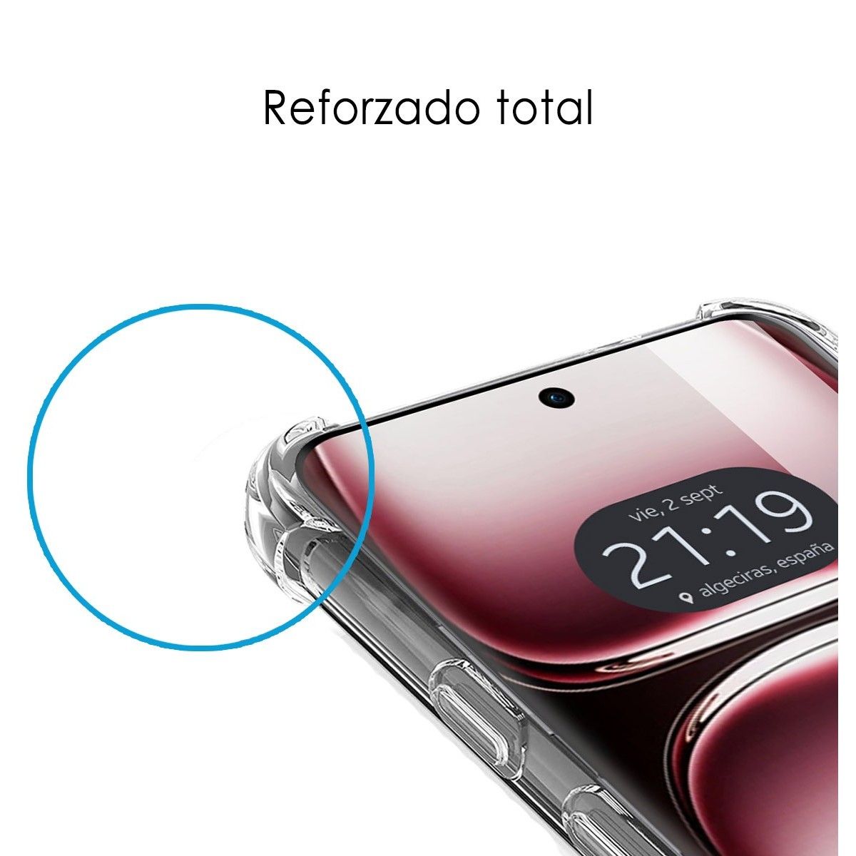 Funda Silicona Antigolpes Transparente para Oppo Reno 12 5G