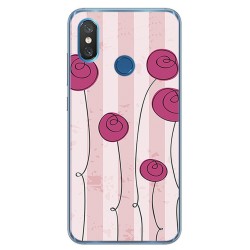Funda Gel Tpu para Xiaomi Mi 8 Diseño Flores Vintage Dibujos