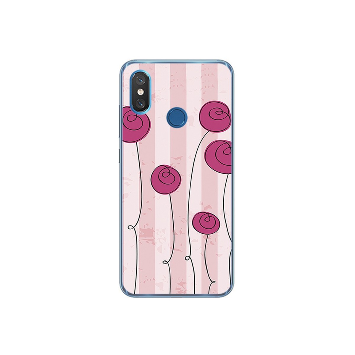 Funda Gel Tpu para Xiaomi Mi 8 Diseño Flores Vintage Dibujos