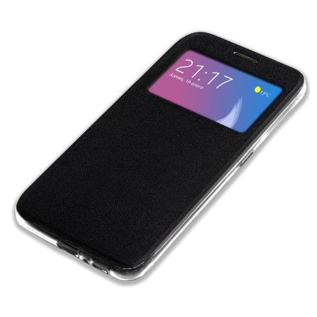 Funda Libro Soporte con Ventana para Xiaomi Redmi 14C color Negra