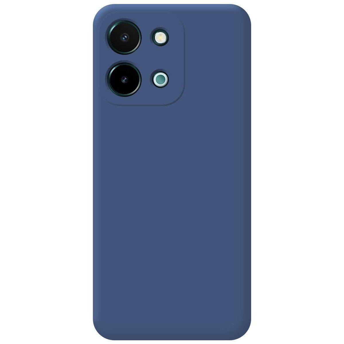 Funda Silicona Líquida Ultra Suave para Vivo Y28 4G color Azul Oscuro