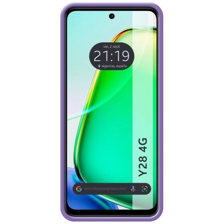 Funda Silicona Líquida Ultra Suave para Vivo Y28 4G color Morada