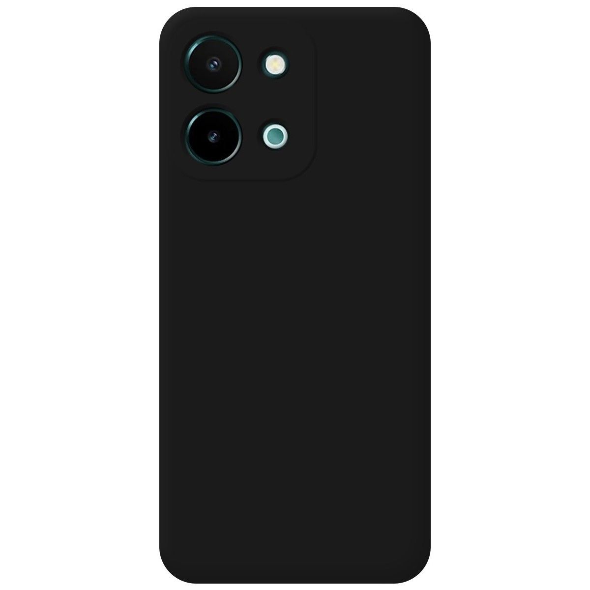 Funda Silicona Líquida Ultra Suave para Vivo Y28 4G color Negra