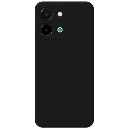 Funda Silicona Líquida Ultra Suave para Vivo Y28 4G color Negra
