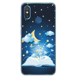 Funda Gel Tpu para Xiaomi Mi 8 Diseño Libro Cuentos Dibujos