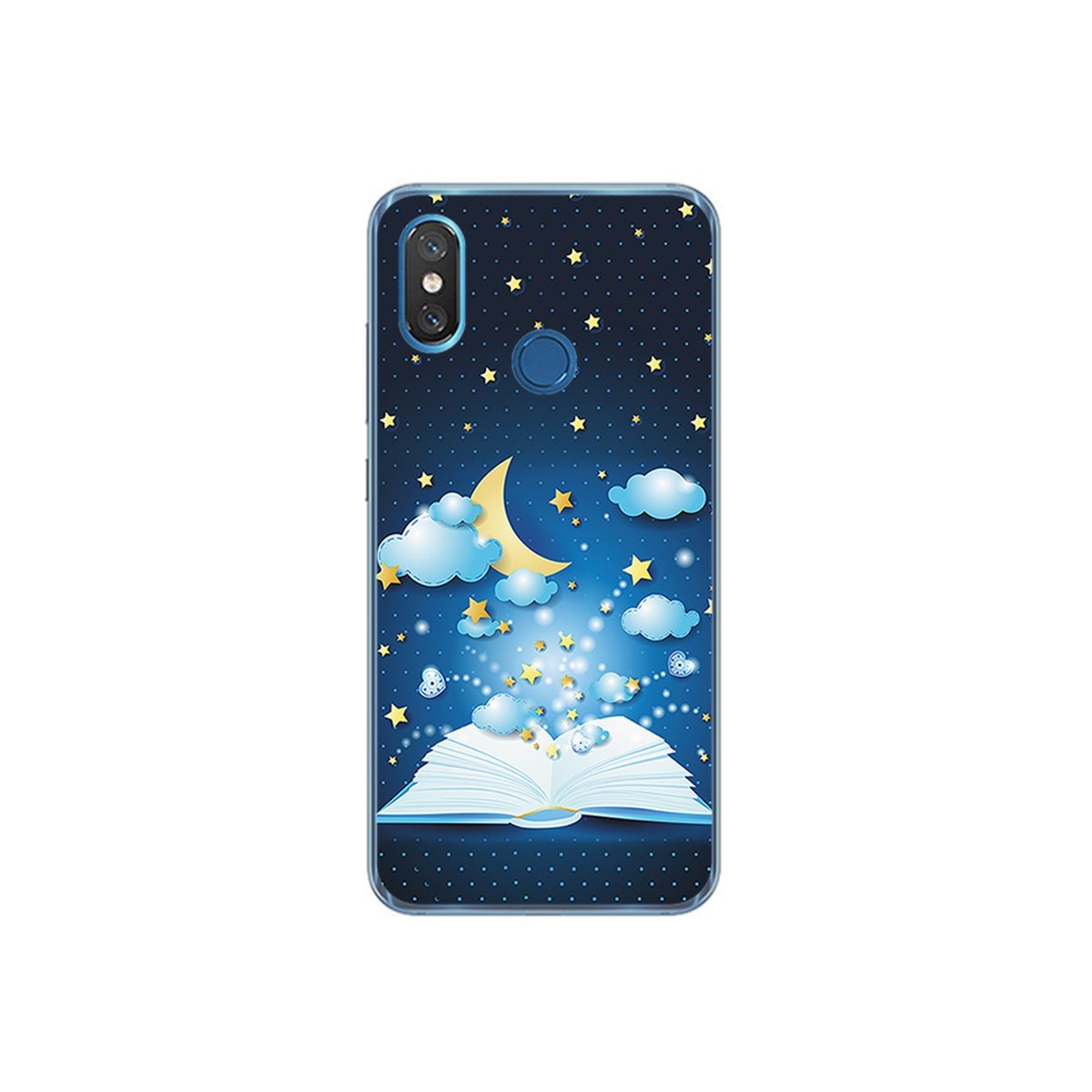 Funda Gel Tpu para Xiaomi Mi 8 Diseño Libro Cuentos Dibujos