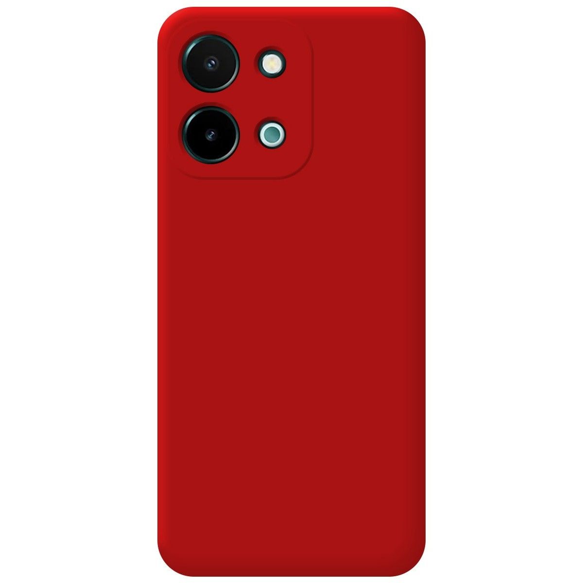 Funda Silicona Líquida Ultra Suave para Vivo Y28 4G color Roja