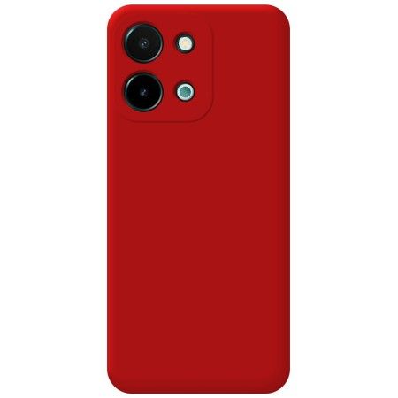 Funda Silicona Líquida Ultra Suave para Vivo Y28 4G color Roja