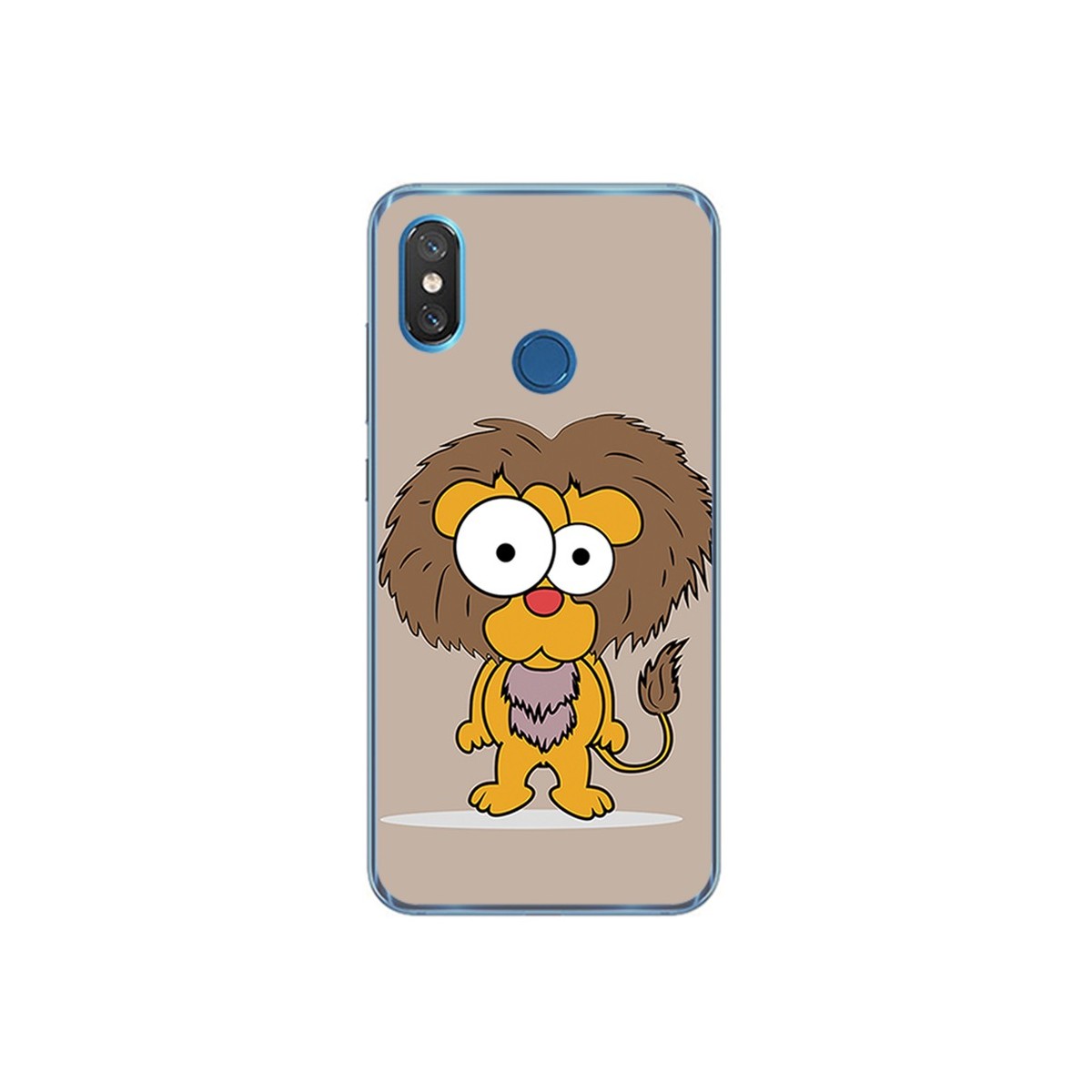 Funda Gel Tpu para Xiaomi Mi 8 Diseño Leon Dibujos