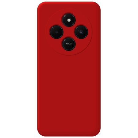 Funda Silicona Líquida Ultra Suave para Xiaomi Redmi 14C color Roja
